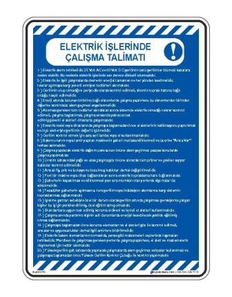 Elektrik İşlerinde Çalışma Talimatı