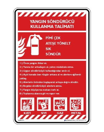 Yangın Söndürücü Kullanma Talimatı