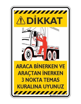 Dikkat! Araca Binerken ve Araçtan İnerken 3 Nokta Temas Kuralına Uyun