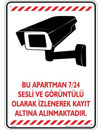 Bu Apartman 7/24 Sesli ve Görüntülü Olarak İzlenerek Kayıt Altına Alınmaktadır V3-2