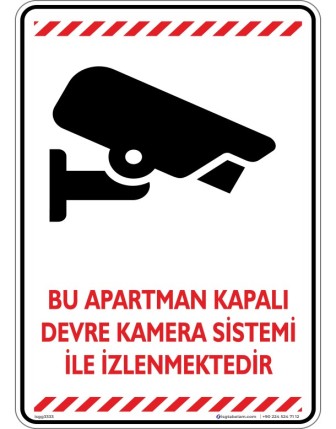 Bu Apartman Kapalı Devre Kamera Sistemi İle İzlenmektedir V3-3