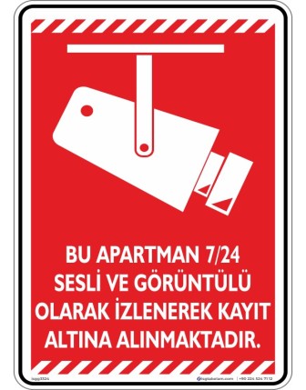 Bu Apartman 7/24 Sesli ve Görüntülü Olarak İzlenerek Kayıt Altına Alınmaktadır V2-6