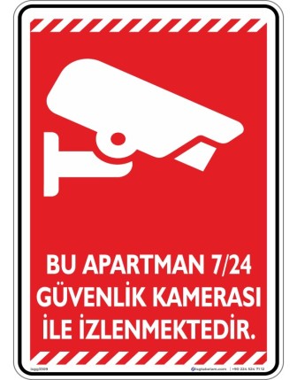 Bu Apartman 7/24 Güvenlik Kamerası ile İzlenmektedir V2-3