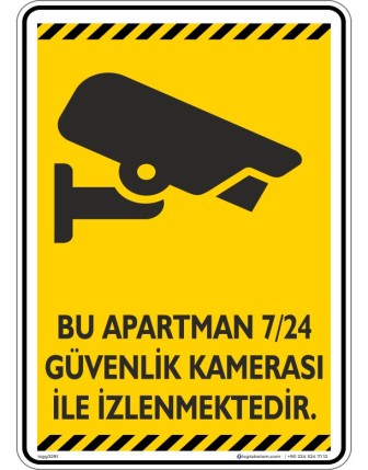 Bu Apartman 7/24 Güvenlik Kamerası ile İzlenmektedir V1-3
