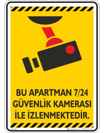 Bu Apartman 7/24 Güvenlik Kamerası ile İzlenmektedir V1-1