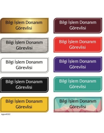 Bilgi İşlem Donanım Görevlisi Kapı İsimliği