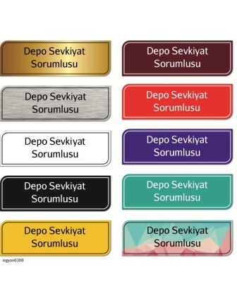 Depo Sevkiyat Sorumlusu Kapı İsimliği
