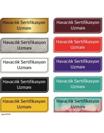 Havacılık Sertifikasyon Uzmanı Kapı İsimliği