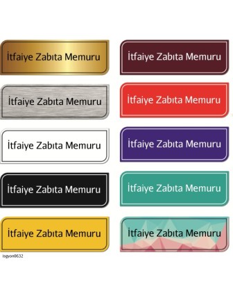 İtfaiye Zabıta Memuru Kapı İsimliği