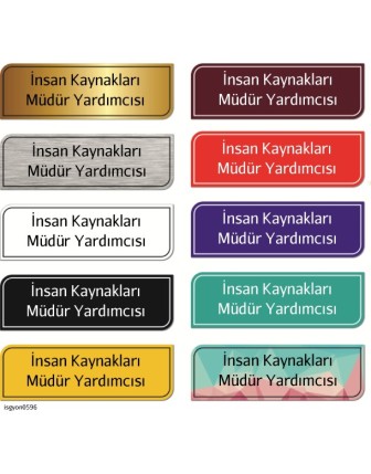 İnsan Kaynakları Müdür Yardımcısı Kapı İsimliği