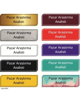 Pazar Araştırma Analisti Kapı İsimliği