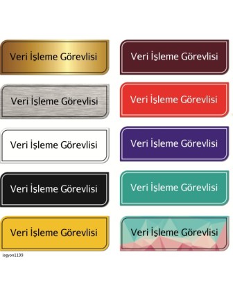 Veri İşleme Görevlisi Kapı İsimliği