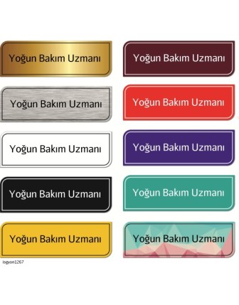 Yoğun Bakım Uzmanı Kapı İsimliği