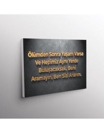 Ölümden Sonra Yaşam Varsa Ve Hepimiz Aynı Yerde Buluşacaksak, Beni Aramayın, Ben Sizi Ararım.