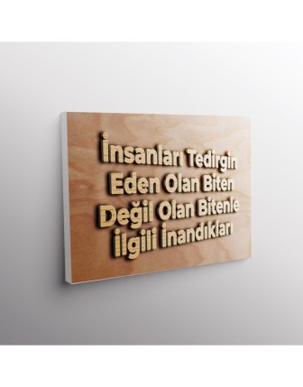 İnsanları Tedirgin Eden Olan Biten Değil Olan Bitenle İlgili İnandıkları.