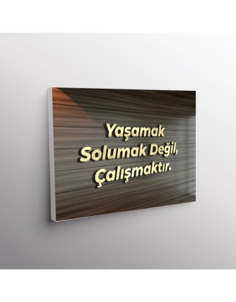Yaşamak Solumak Değil, Çalışmaktır.