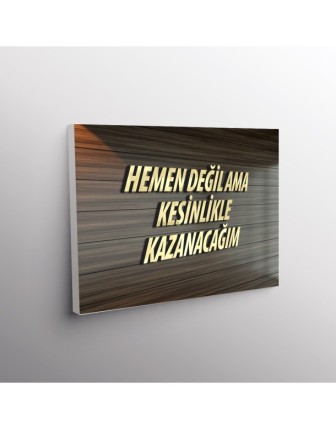 Hemen Değil Ama Kesinlikle Kazanacağım.
