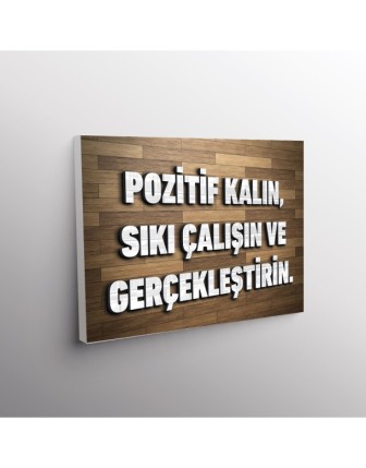 Pozitif Kalın, Sıkı Çalışın Ve Gerçekleştirin.