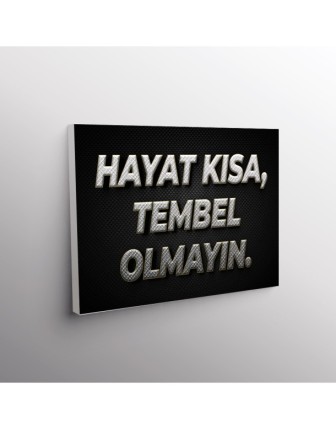 Hayat Kısa, Tembel Olmayın.