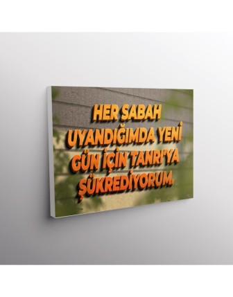 Her Sabah Uyandığımda Yeni Gün İçin Tanrı'Ya Şükrediyorum.
