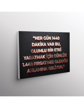 Her Gün 1440 Dakika Var Bu, Olumlu Bir Etki Yaratmak İçin Günlük 1.440 Fırsatımız Olduğu Anlamına Geliyor.