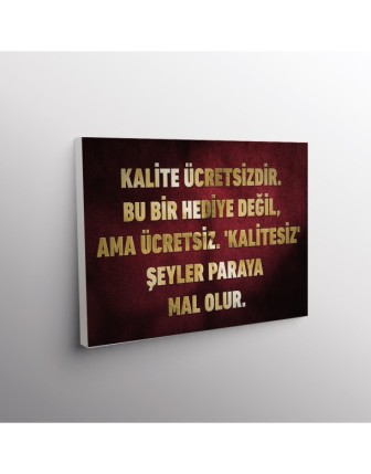 Kalite Ücretsizdir Bu Bir Hediye Değil Ama Ücretsiz. 'Kalitesiz' Şeyler Paraya Mal Olur.