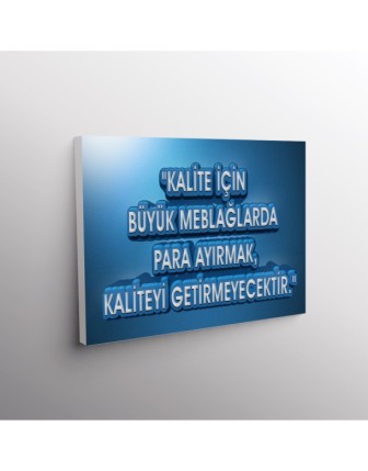 Kalite İçin Büyük Meblağlarda Para Ayırömak, Kaliteyi Getirmeyecektir.