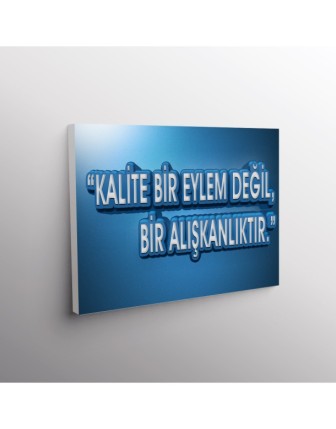 Kalite Bir Eylem Değil, Bir Alışkanlıktır.