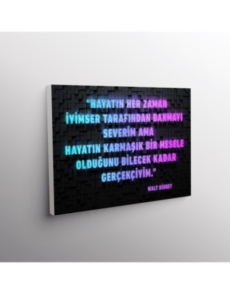 Hayatın Har Zaman İyimser Tarafından Bakmayı Severim Ama Hayatın Karmaşık Bir Mesele Olduğunu Bilecek Kadar Gerçekçiyim. (Walt Disney)