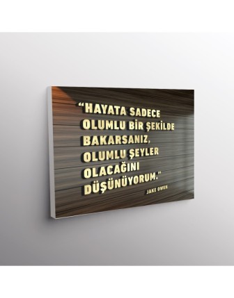 Hayata Sadece Olumlu Bir Şekilde Bakarsanız, Olumlu Şeyler Olacağını Düşünüyorum. (Jake Owen)