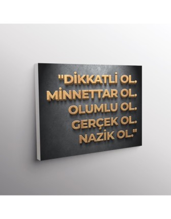 Dikkatli Ol. Minnettar Ol. Olumlu Ol. Gerçek Ol. Nzik Ol.