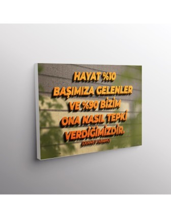 Hayat %10 Başımıza Gelenler ve %90 Bizim Ona Nasıl Tepki Verdiğimizdir. (Dennis P. Kimbro)