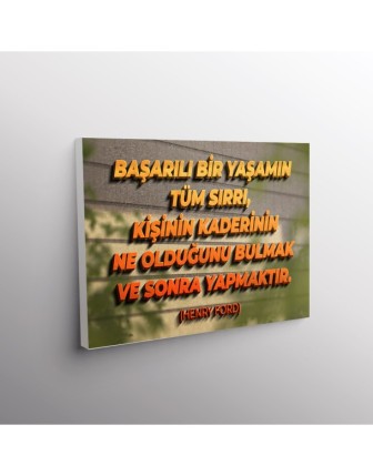 Başarılı Bir Yaşamın Tüm Sırrı, Kişinin Kaderinin Ne Olduğunu Bulmak ve Sonra Yapmaktır. (Henry Ford)