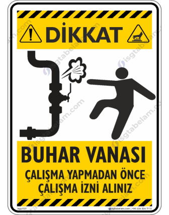 Buhar Vanası Çalışma Yapmadan Önce Çalışma İzni Alınız