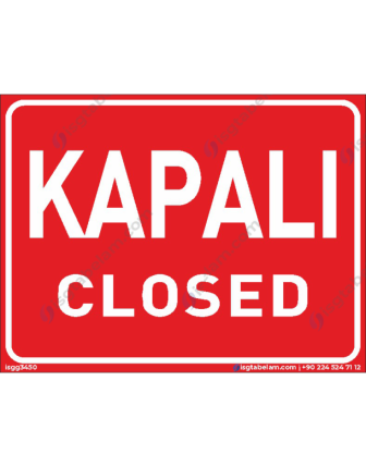 Kapalı Closed