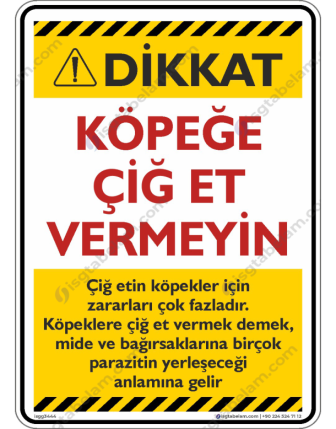 Köpeğe Çiğ Et Vermeyin