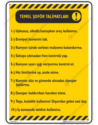 Temel Şöför Talimatı