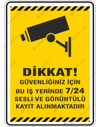 Dikkat Güvenliğiniz İçin Bu İş Yerinde 7/24 Seslive Görüntülü Kayıt Alınmaktadır