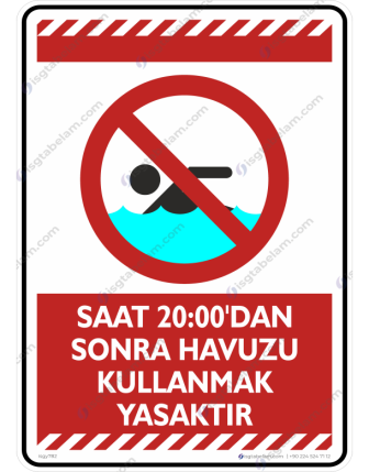 Saat 20:00'dan Sonra Havuzu Kullanmak Yasaktır