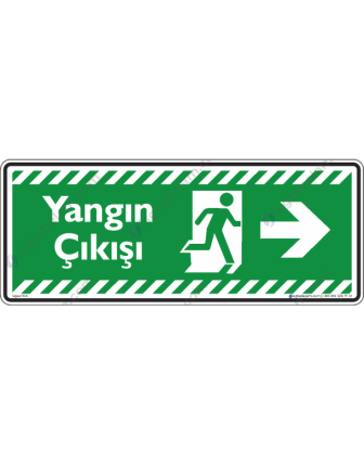 Yangın Çıkışı Sağa Ok
