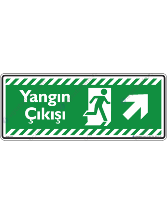Yangın Çıkışı Sağ Yukarıya Ok