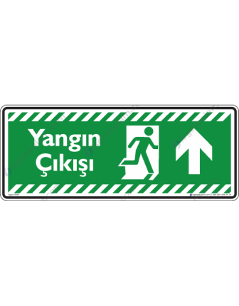 Yangın Çıkışı Yukarıya Ok