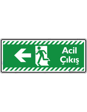 Acil Çıkış Sola Ok