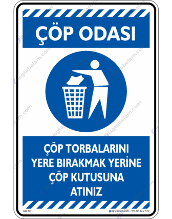 Çöp Torbalarını Yere Bırakmak Yerine Çöpe Atınız