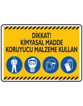 Dikkat Kimyasal Madde Koruyucu Malzeme Kullan