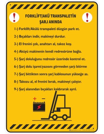 Forklift Akü Transpaletin Şarj Alanında
