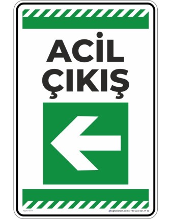 Acil Çıkış sol ok