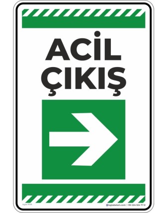 Acil Çıkış sağ ok