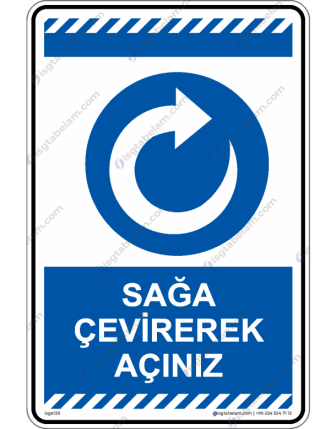 Sağa Çevirerek Açınız