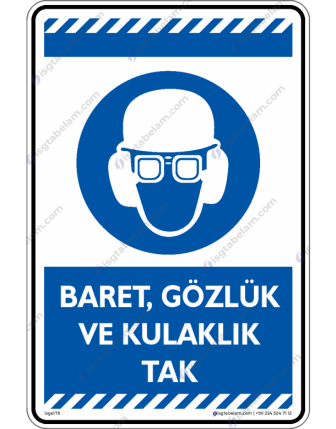 Baret,Gözlük ve Kulaklık Tak